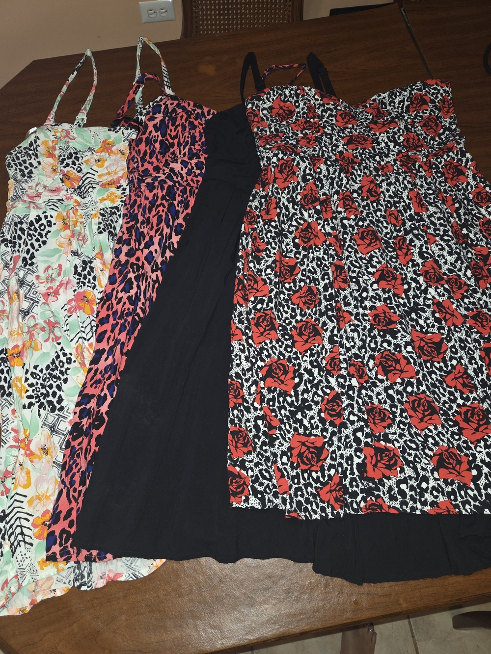 torrid Floral & Animal Print Maxi Dress Trio in Red, Black, Pink, Mint